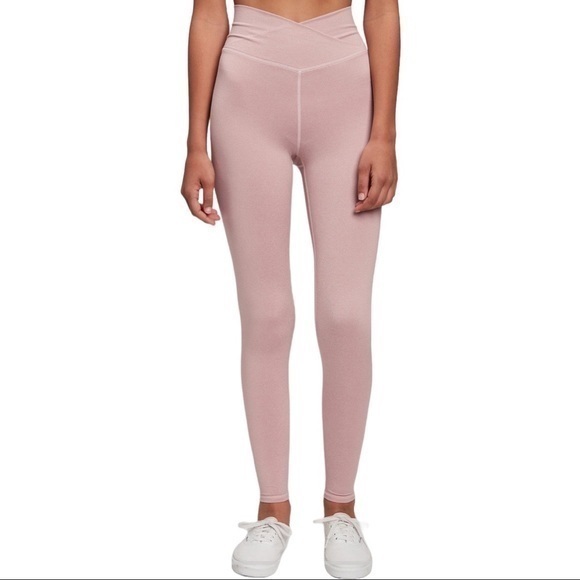 NWT Teen GapFit Crossover Leggings Dusty Rose Sz 18-20 - Picture 1 of 9